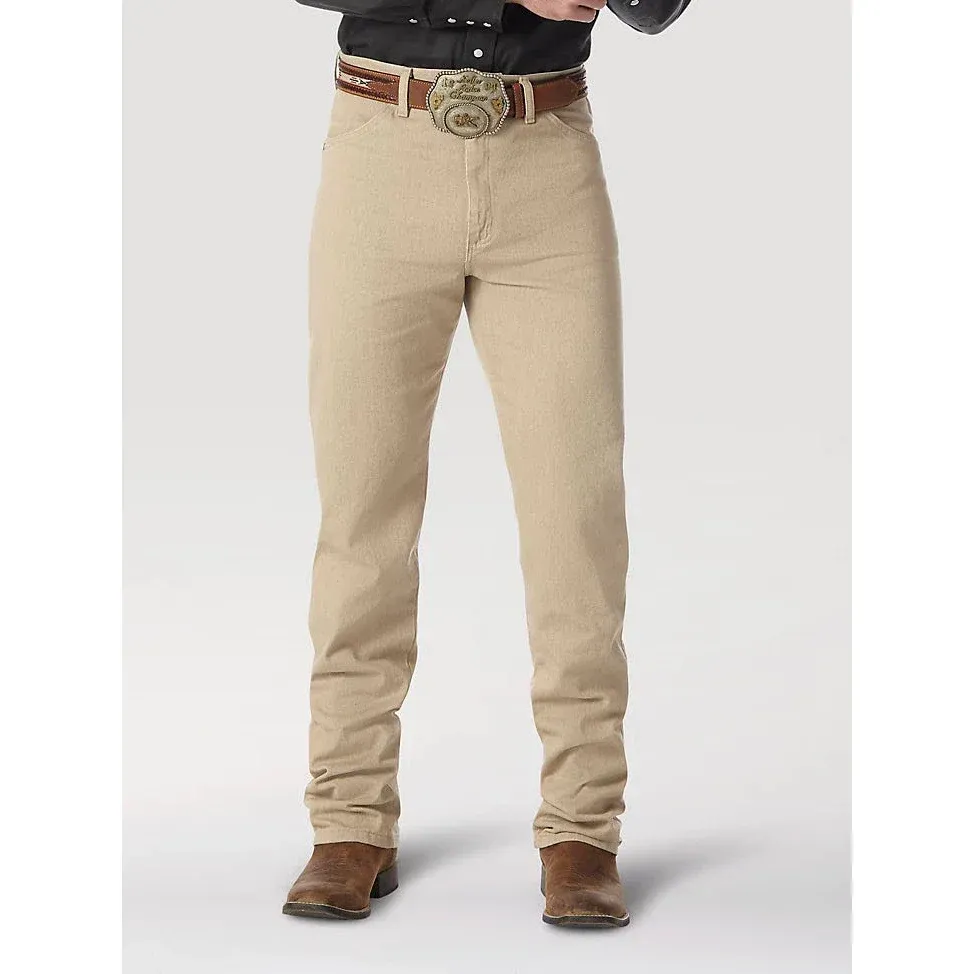 Wrangler Men's Cowboy Cut Original Fit Jeans - Prewashed Tan, Length: 30, Waist: 28