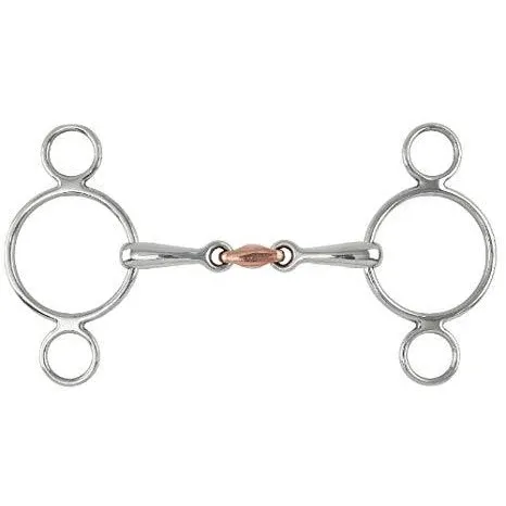 Shires Two Ring Copper Lonzenge Gag Bit, Size: 5"
