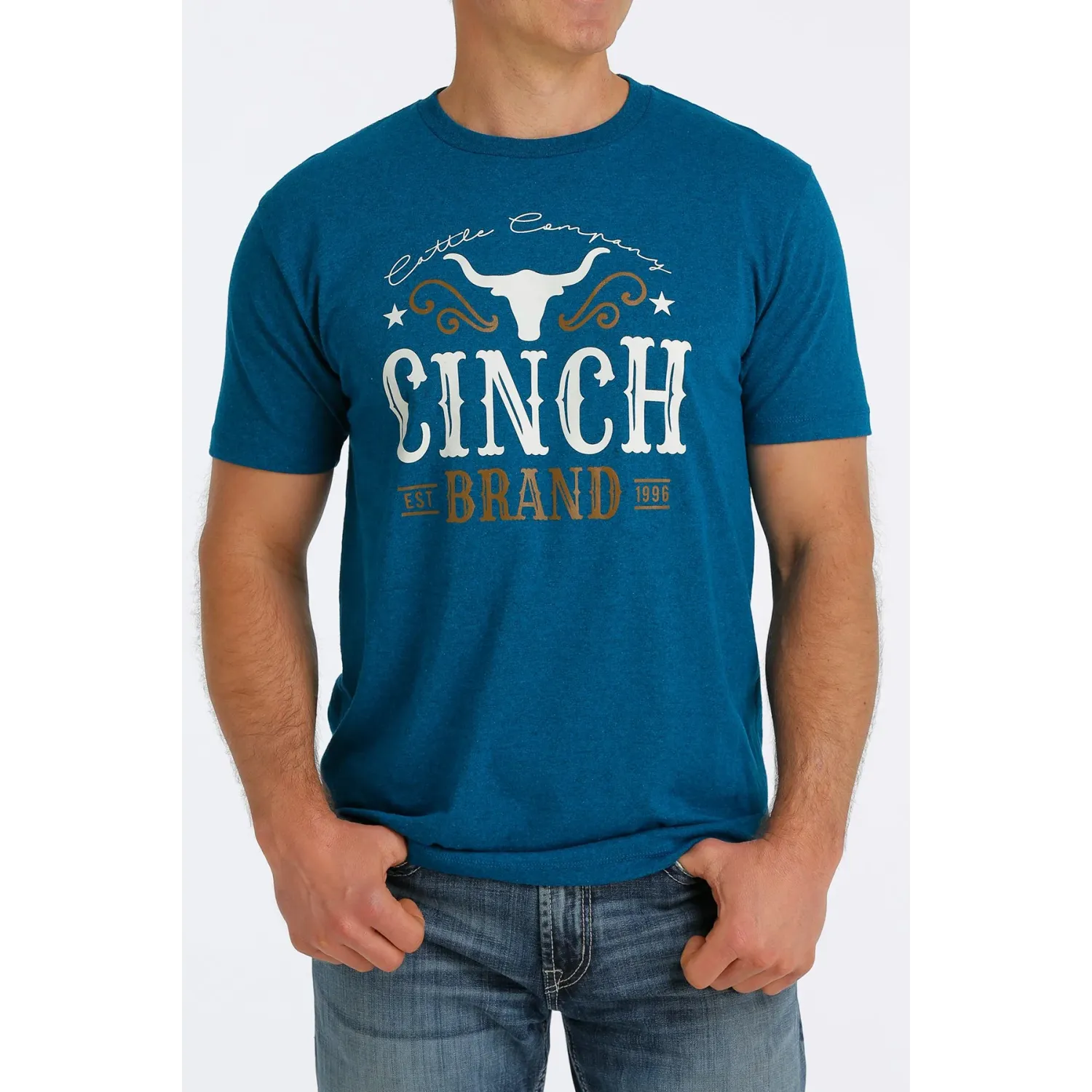 Cinch Men's Cinch Cattle Co. Tee - Heather Teal