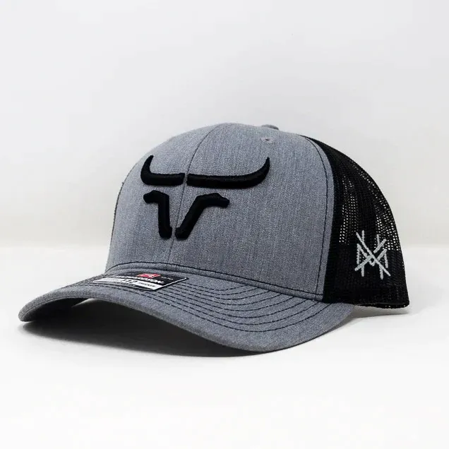 MHC Bull Snapback Cap, Color: 112 Richardson Heather Grey/Black