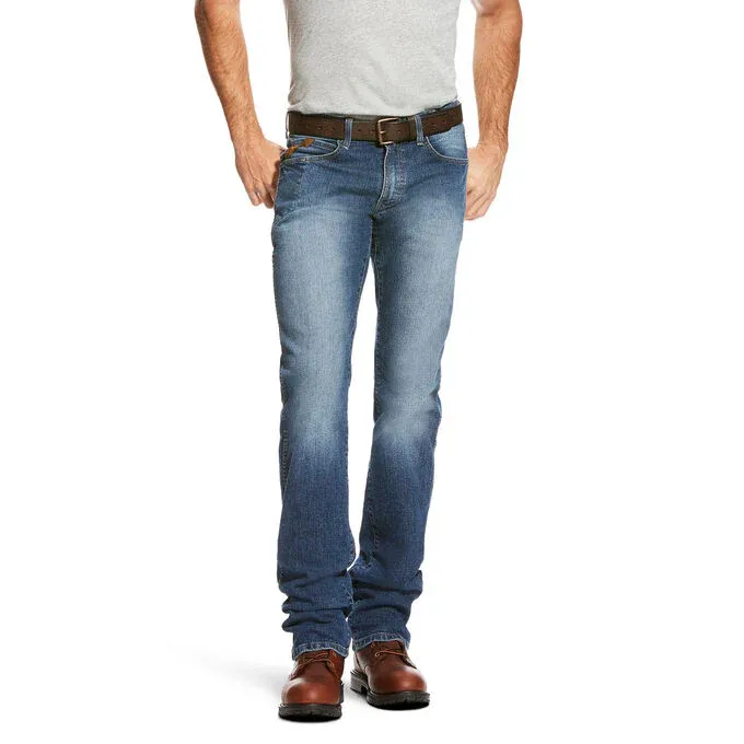 **Ariat Men's Rebar M3 DuraStretch Basic Stackable Straight Jean - Siera, Length: 30, Waist: 28