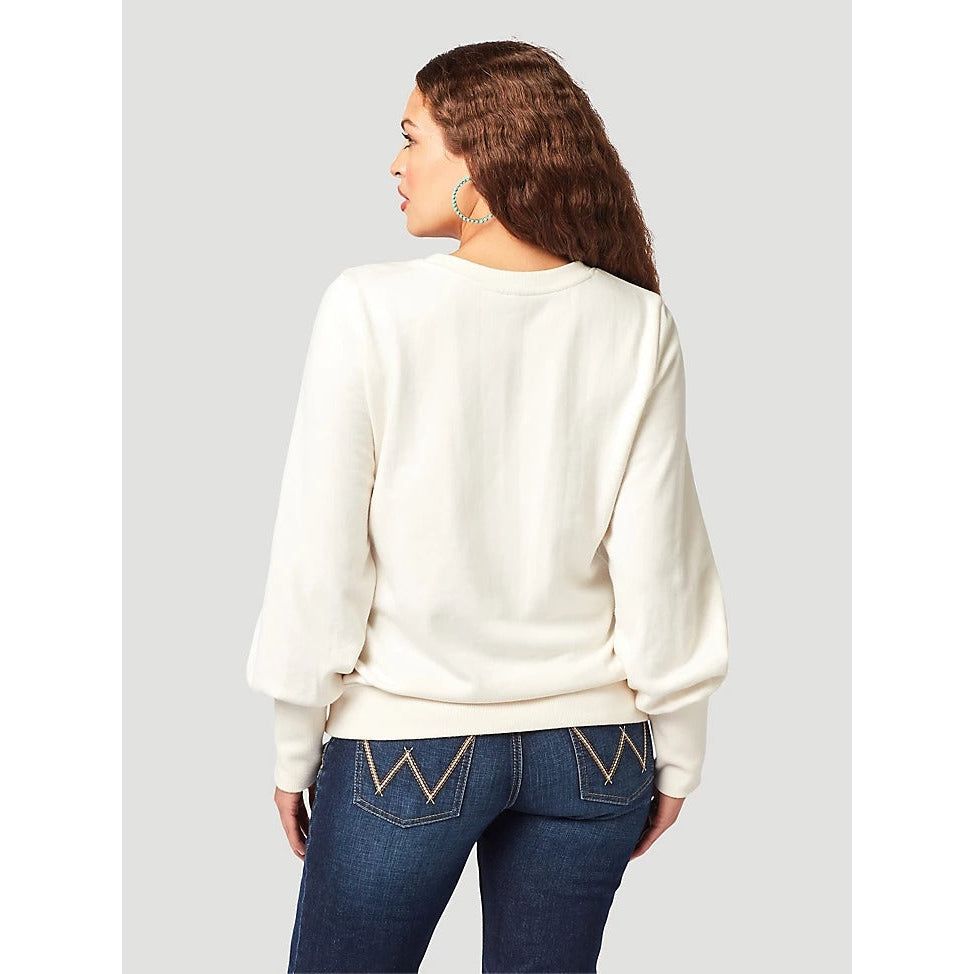 Wrangler Womens Retro Metallic Rope Pullover