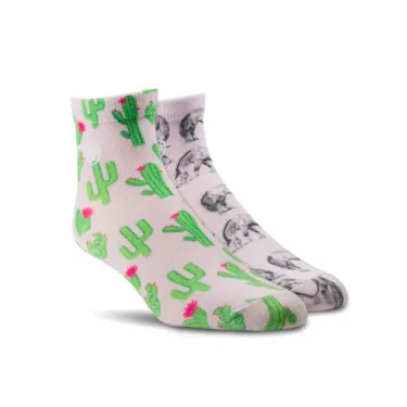 Ariat Women's Horse/Cactus Ankle Socks (2-Pair) - Pale Pink