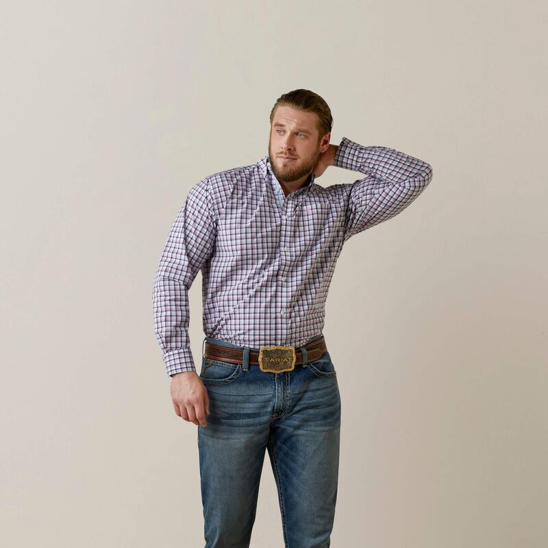 Ariat Men's Pro Meir Classic LS Shirt Purple