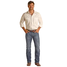 Rock &amp; Roll Men's Straight EMB Revolver Jeans, Length: 32, Size: 28