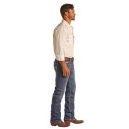 Rock &amp; Roll Men's Straight EMB Revolver Jeans