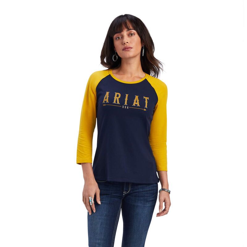 **Ariat Womens REAL Arrow Shirt Navy Eclipse**FINAL SALE**