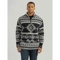 Wrangler Men's Long Sleeve Pullover - Grey/Black