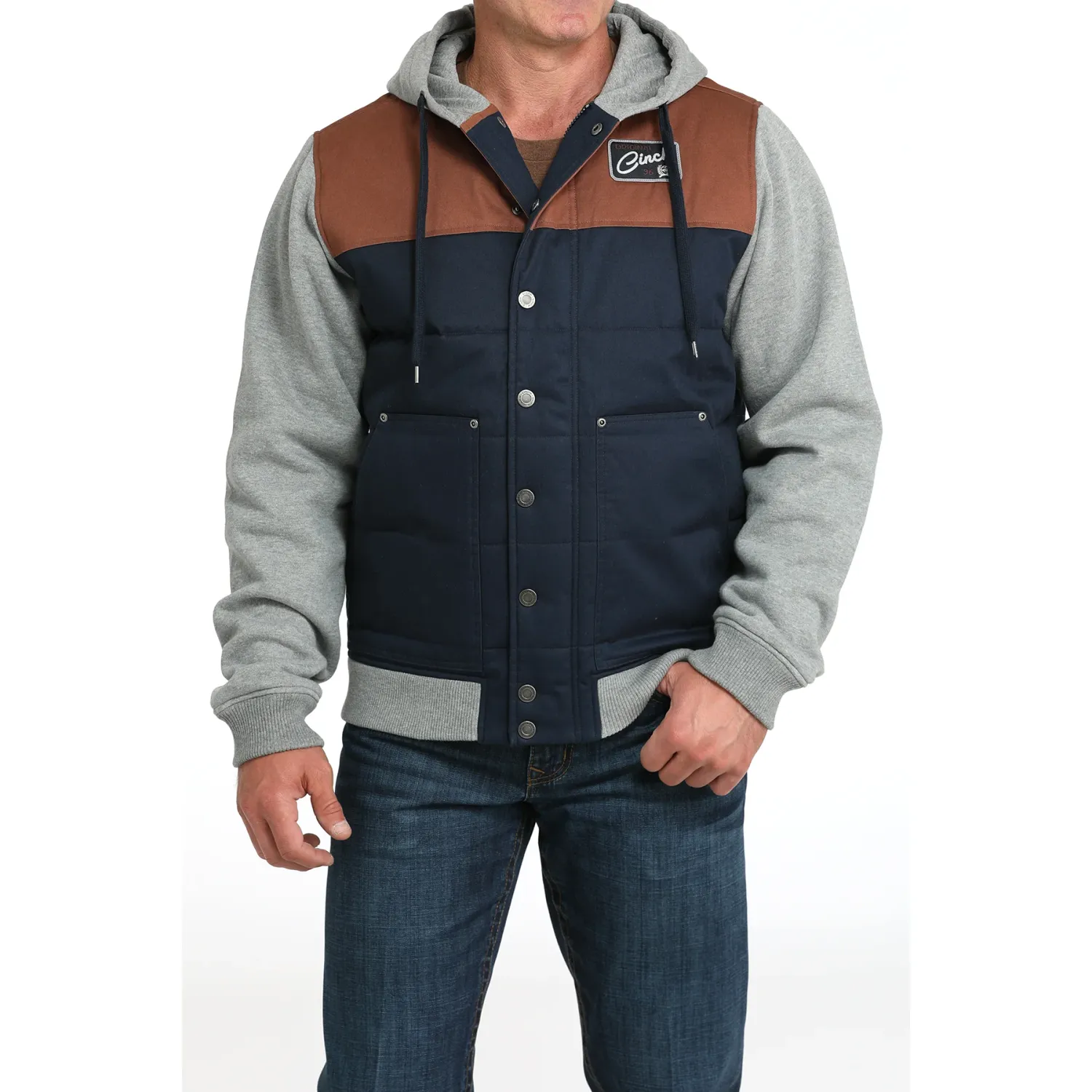 Cinch Men's Long Sleeve Hoodie Jacket- Multi