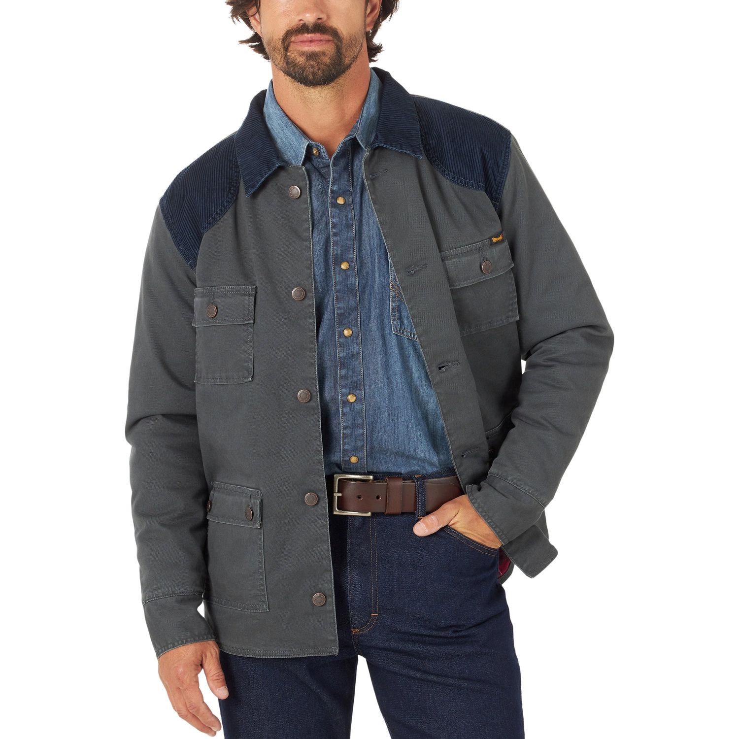 Wrangler Mens Flannel Lined Barn Coat