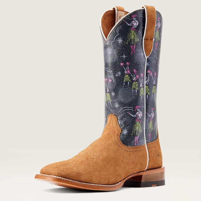 Ariat Men's Frontier Western Aloha Rust/Hula Boots