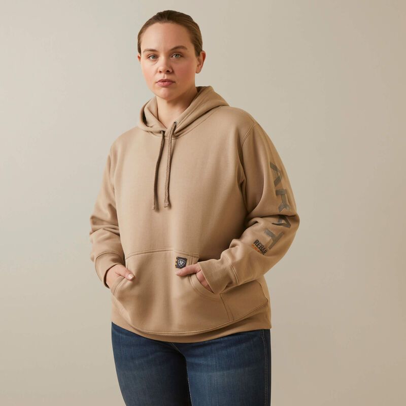 Ariat Womens Rebar Graphic Hoodie - String Alloy