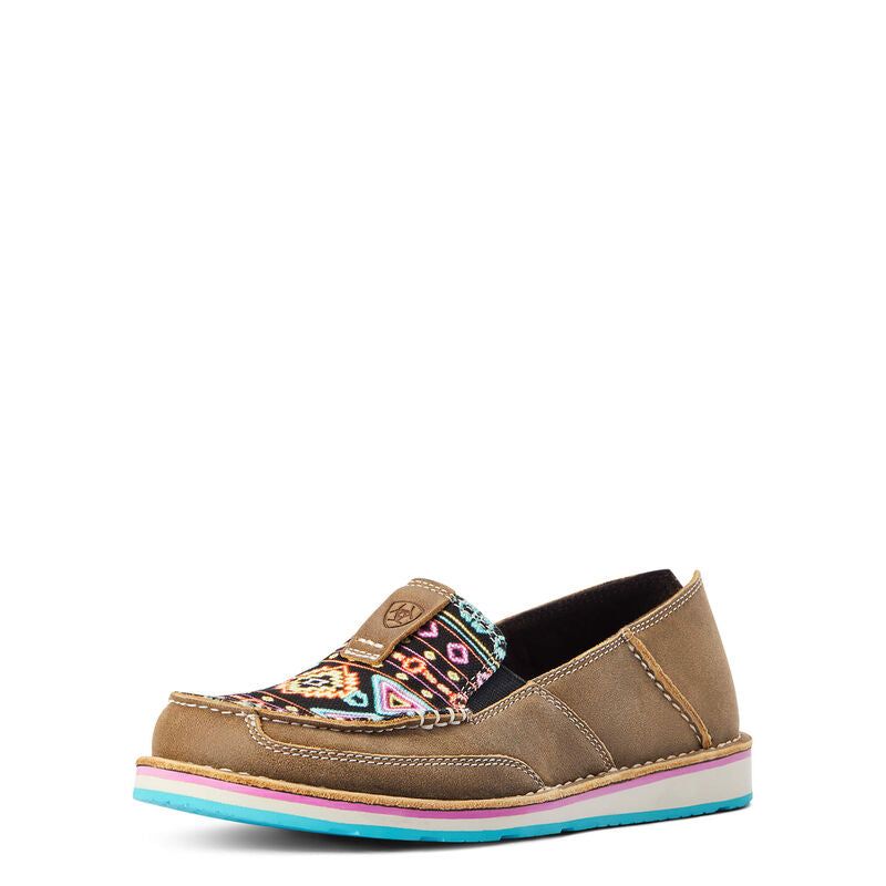 Ariat Womens Cruiser Shoes - Brown Bomber/Neon Lights **FINAL SALE**