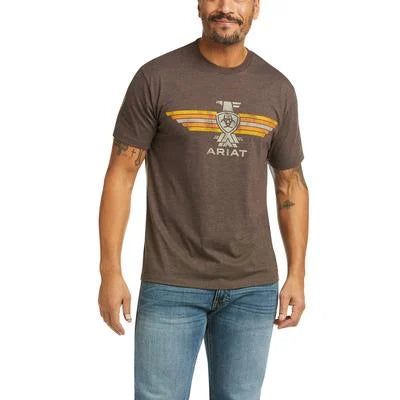 Ariat Mens Eagles SS T-Shirt Brown Heather