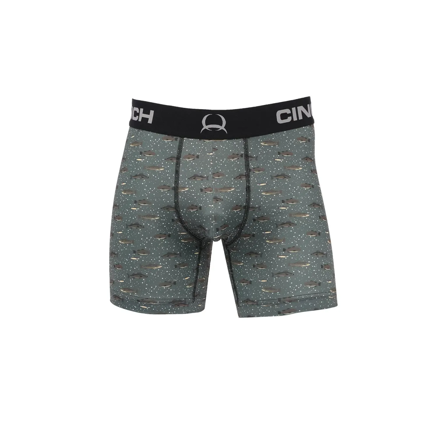 Cinch Fish Print Boxer Brief, Size: SMALL
