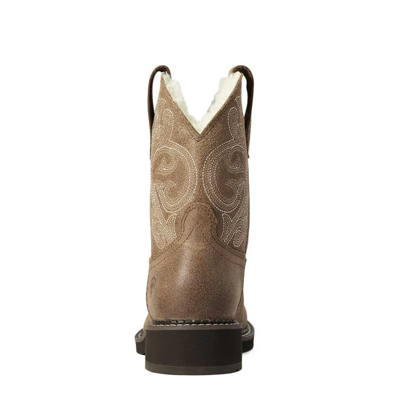Ariat Womens Fatbaby Cozy Ash Brown Western Boots