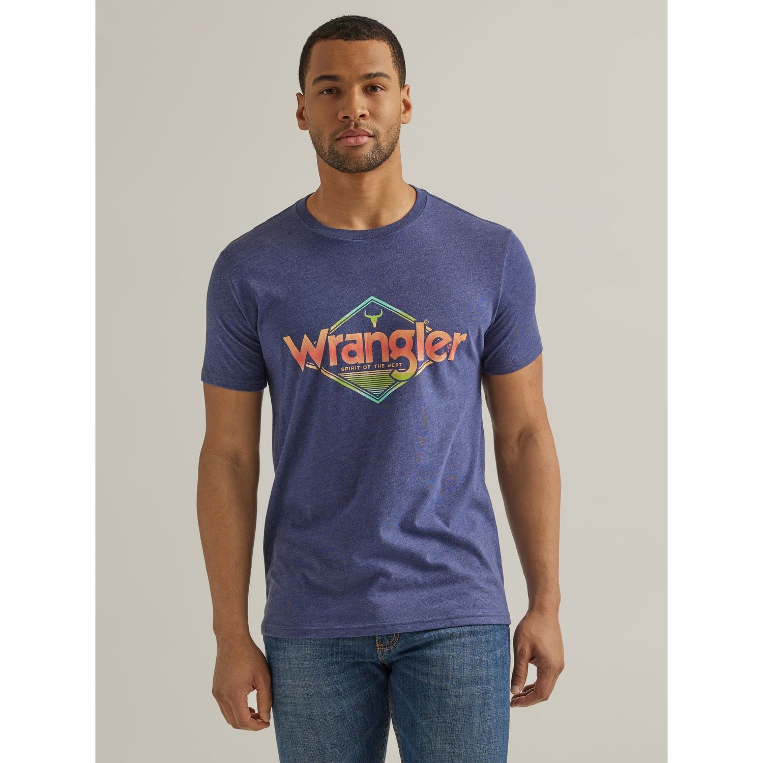 Wrangler Men's Kabel Diamond Graphic Tee - Indigo