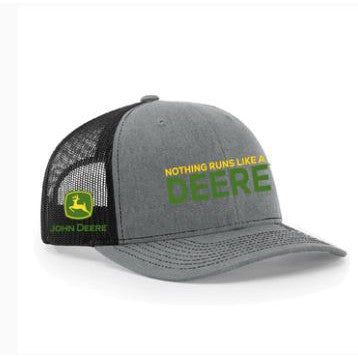 John Deere Nothing Runs like a Deere Cap- Heather Grey