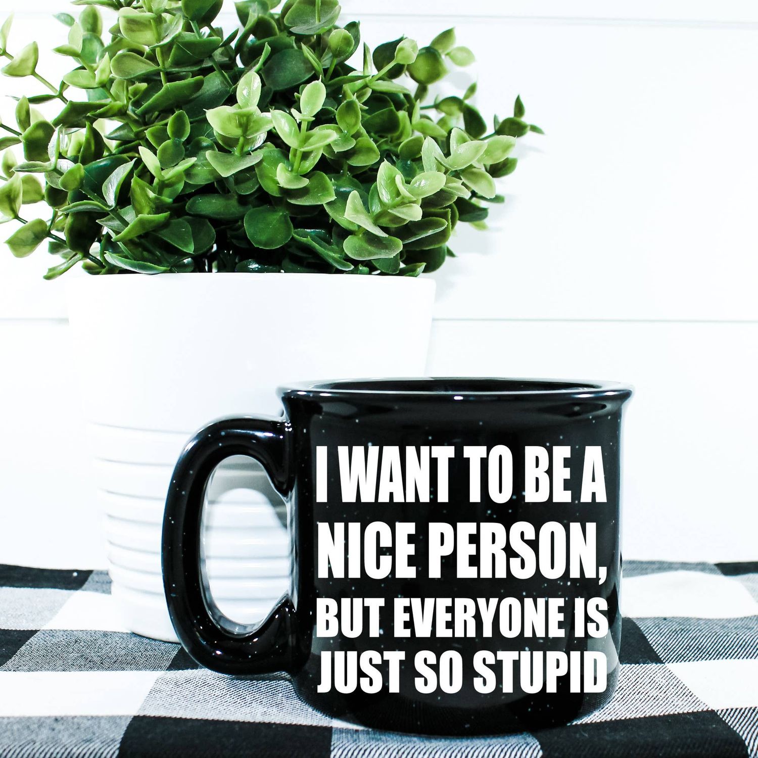 Camp Cup, Color: Black, Style: I Want To Be A Nice Person
