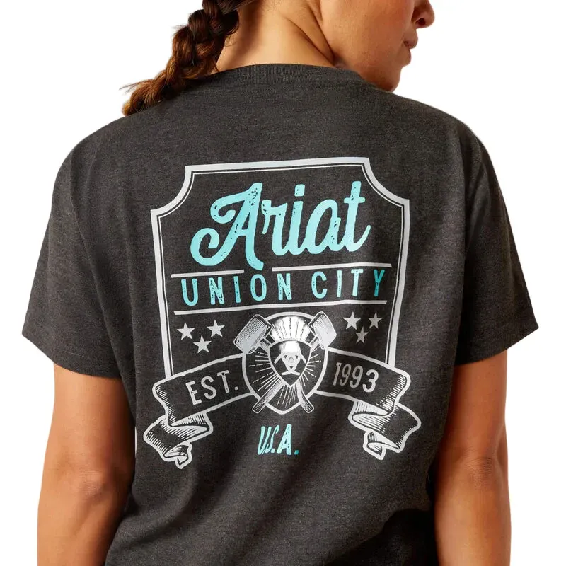 Ariat Women's Rebar Cotton Strong HQ SS T-Shirt - Charcoal Heather