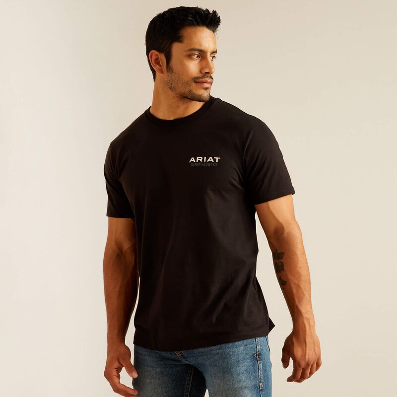 Ariat Men's Paisley Shield Short Sleeve T-Shirt - Black
