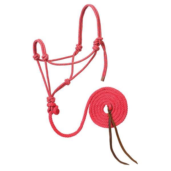 Weaver Leather Diamond Braid Rope Halter and Lead, Color: 404-turquoise/brown/tan