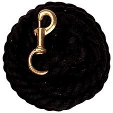 Weaver Leather Solid Colour Cotton Lead Rope with Solid Brass 225 Snap, Color: 00-black