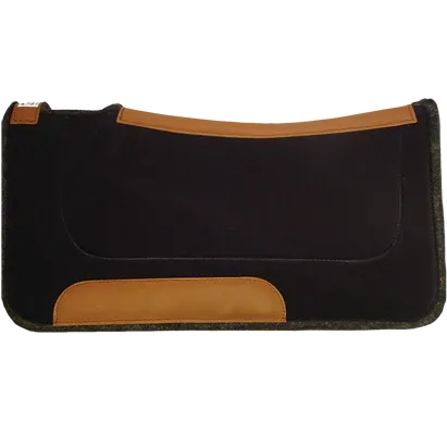 Diamond Wool Contoured Ranch Saddle Pad 1" - Assorted Sizes &amp; Colours, Colour: BLACK, Size: 30"x30"