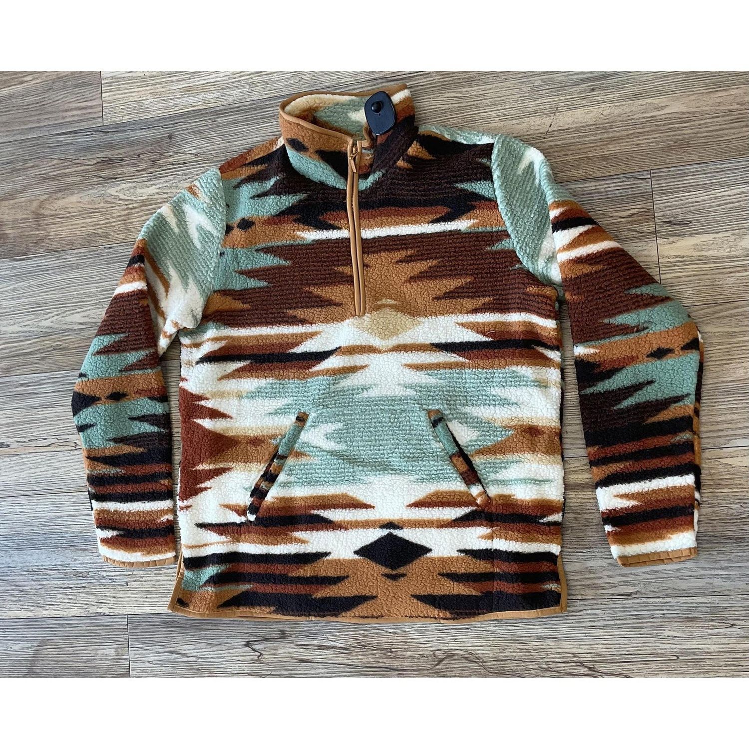 Wrangler Women's Retro Punchy Sherpa Pullover- Brown