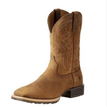 Ariat Men's Hybrid Rancher Waterproof Cowboy Boots - Distressed Brown