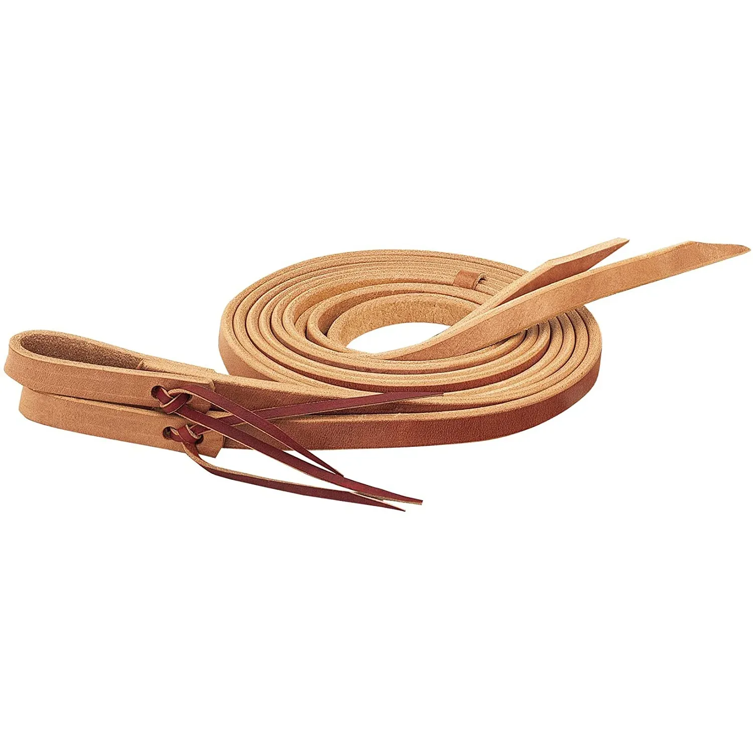 Weaver Leather Single-Ply Heavy Harness Split Reins 1/2"x7' - Russet, Colour: RUSSET, Size: M