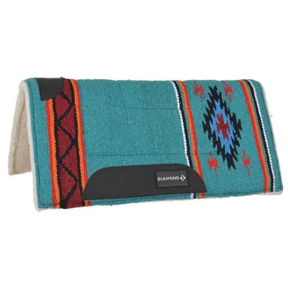Square Fleece Pony Pad, Colour: TURQUOISE