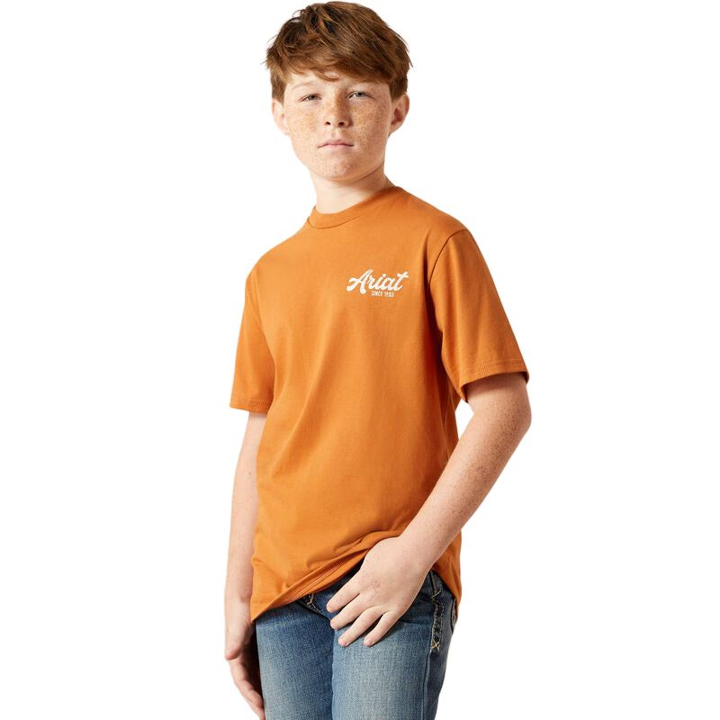 Ariat Boy's Coyote Country Short Sleeve Tee-Shirt - Adobe