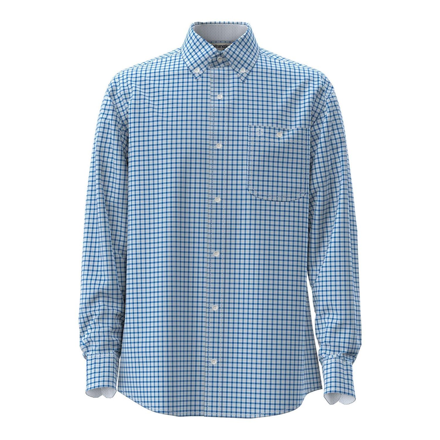 Wrangler Men's Wrangler George Strait Collection 1 Pocket LS Shirt - Navy/White