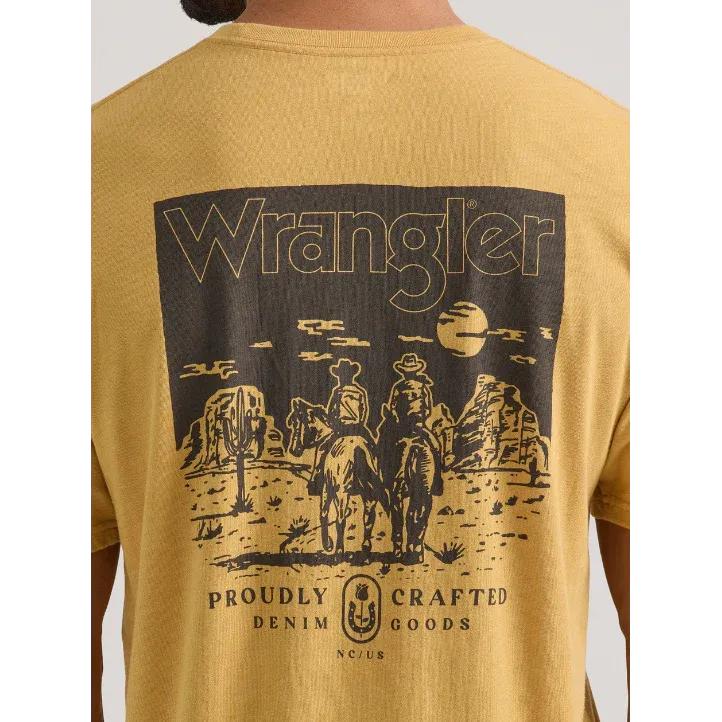 Wrangler® Men's Graphic Short Sleeve T-Shirt - Pale Gold Heather, Size: S