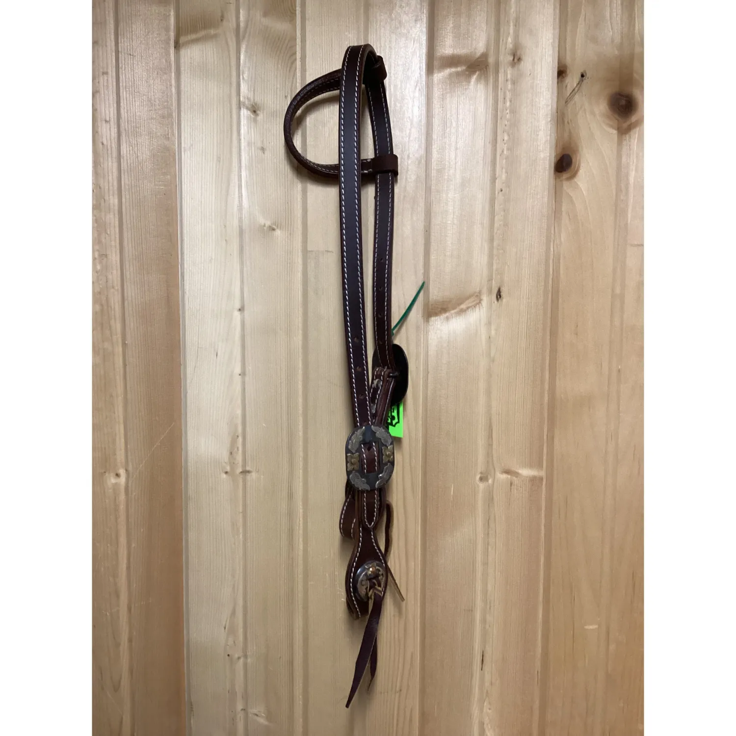 Irvine Double Stitched Slip Ear Headstall, Color: DARK