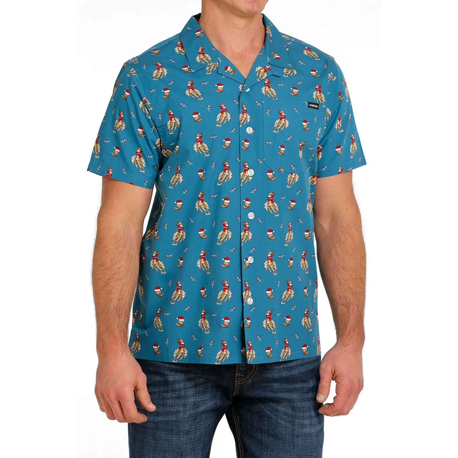 Cinch Men's Camp Shirt - Teal