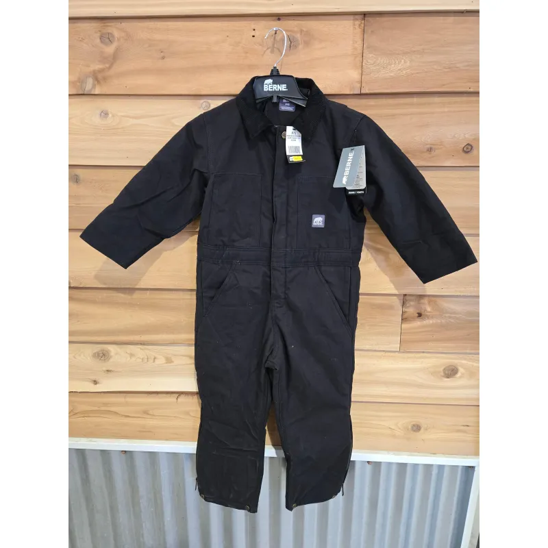 Berne Youth Softstone Insulated Coveralls - Black