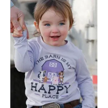 Cinch Girl's Long Sleeve Tee Shirt - Lilac