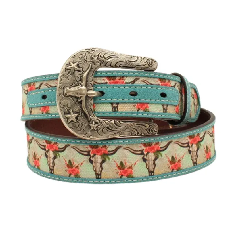 Ariat Skull Floral Belt