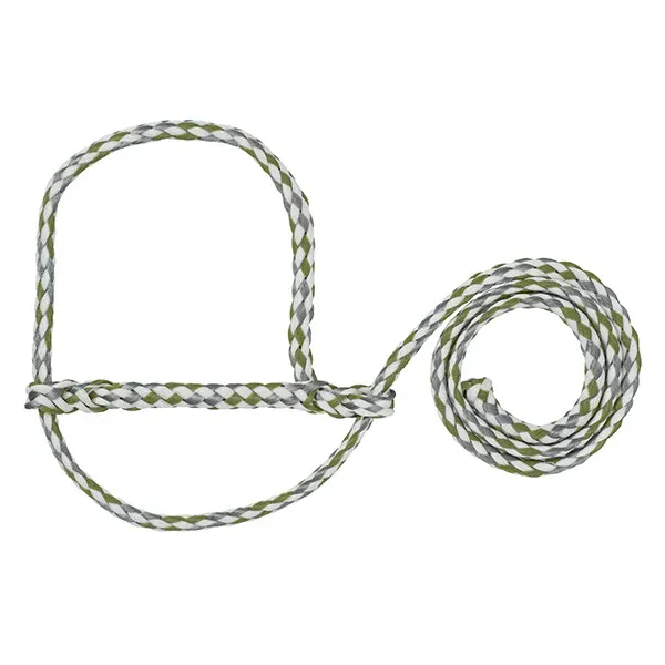 Weaver Leather Poly Rope Sheep Halter, Color: 434-White/Hunter/Gray