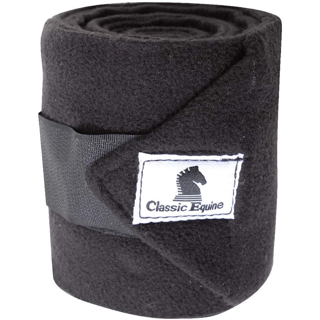 Classic Equine Polo Wraps 4, Colour: BLACK, Size: OSFA