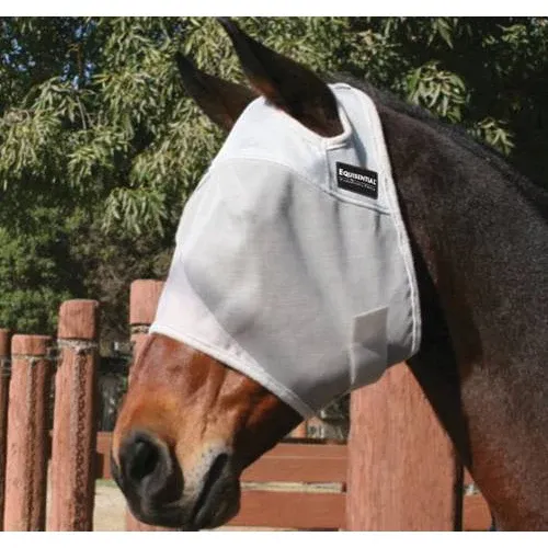 Professional's Choice Equisential Fly Mask, Colour: WHITE, Size: Cob