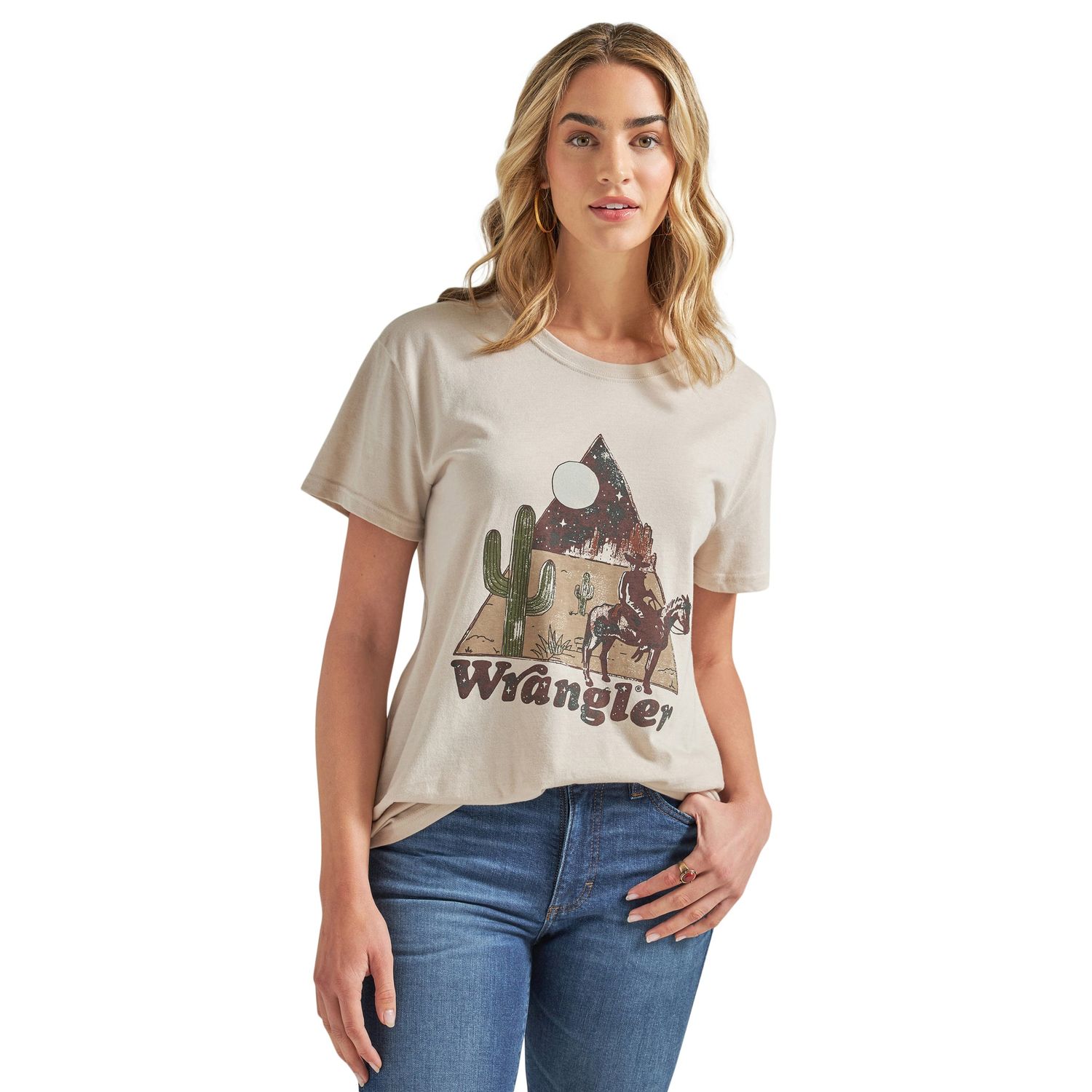 Wrangler Women's Retro Boyfriend Fit Graphic T-Shirt - White
