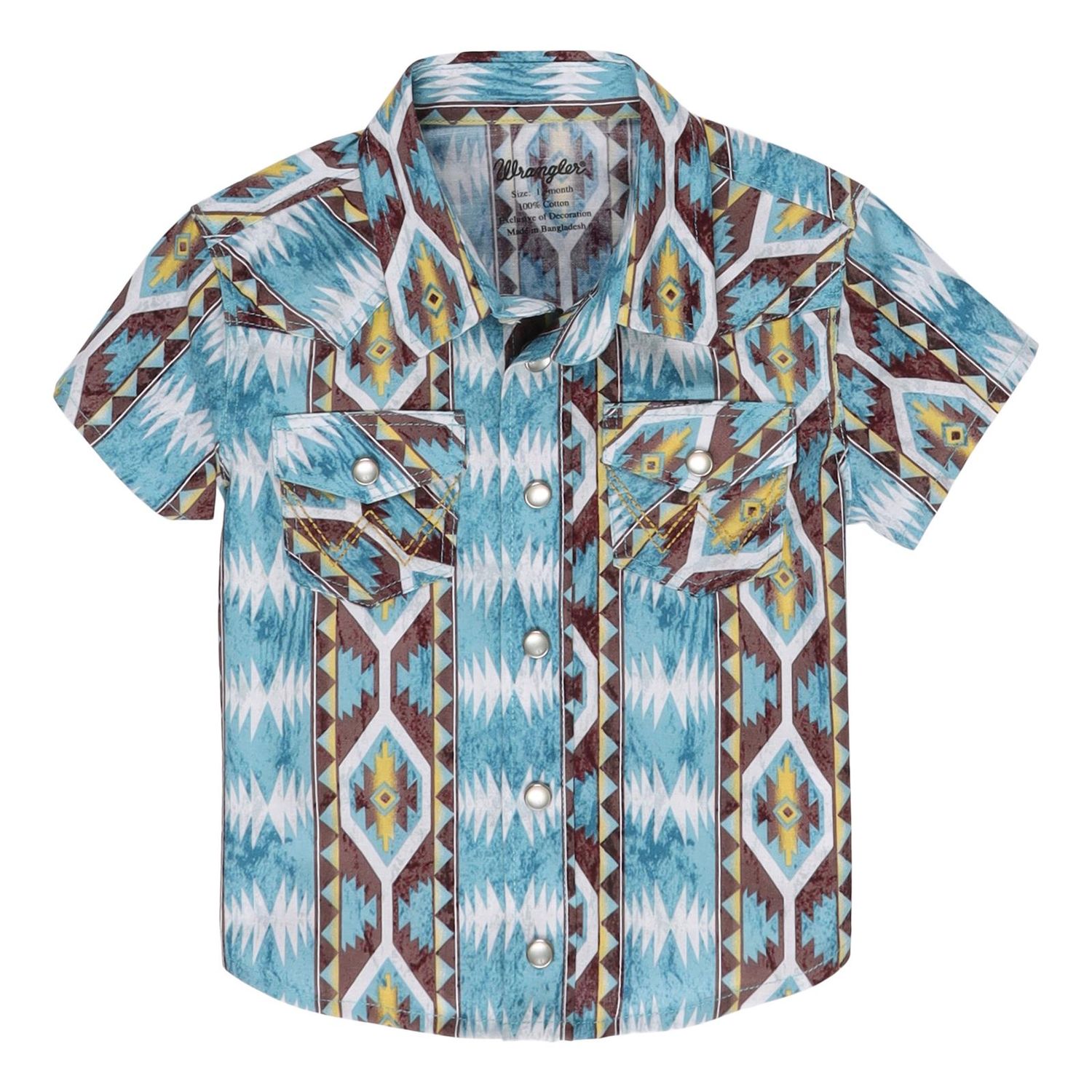 Wrangler Baby Boy Woven Shirt - Teal Multi