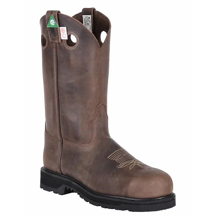 Bramha Men's Work Western Boots - Crazy Goucho, Size: 7