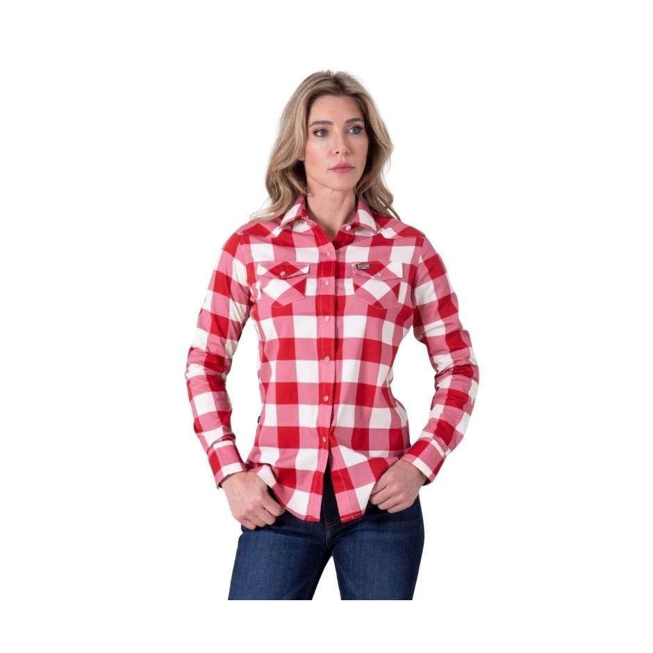 Kimes Women's Malcom Buffalo Plaid Top - Red