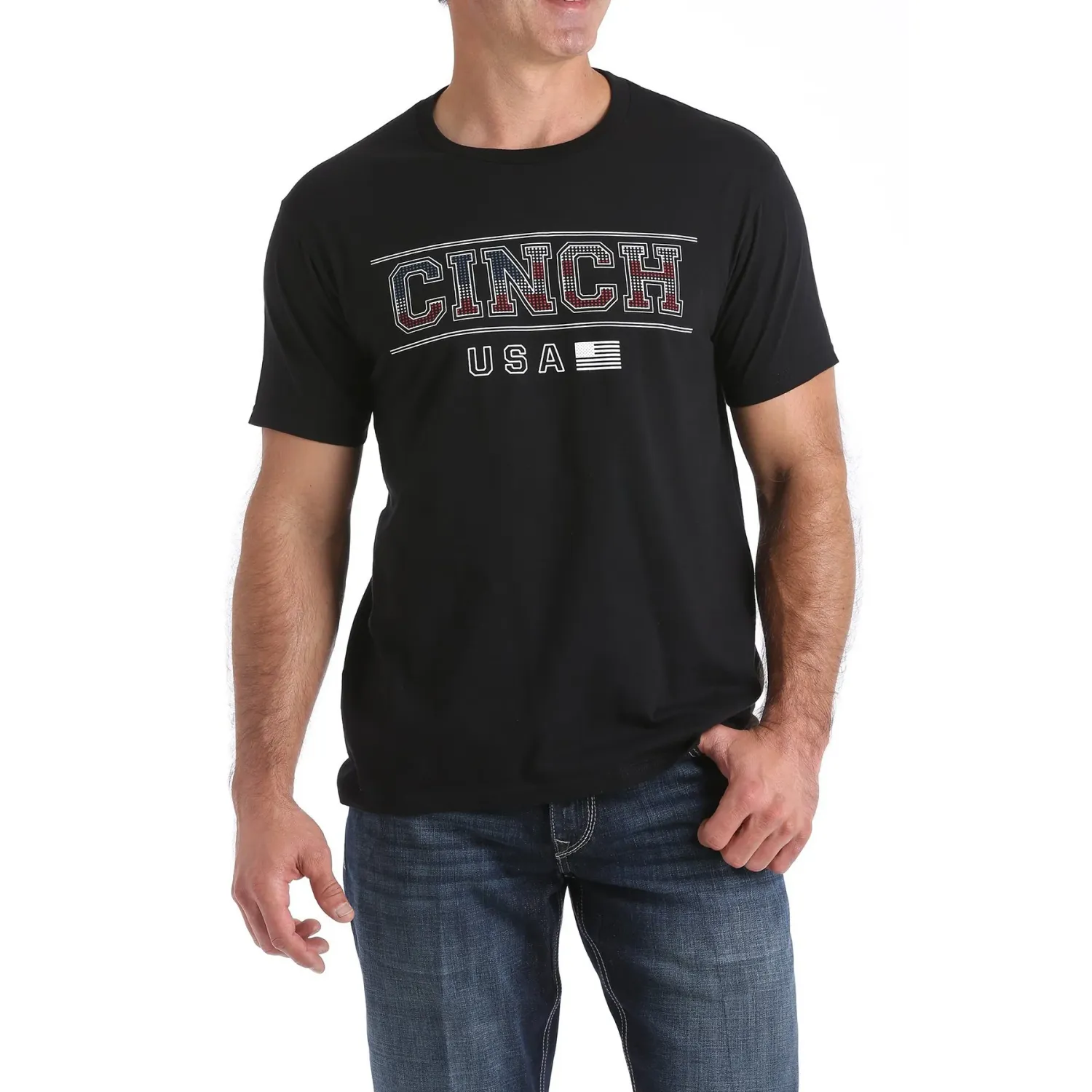 Cinch Men's Classic Logo Tee - Black, Size: SMALL