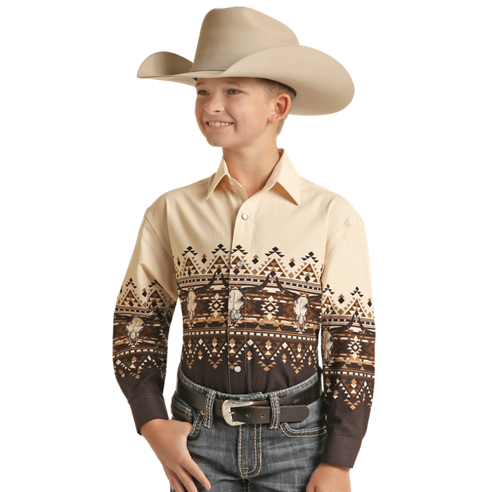 Panhandle Boys Aztec Border Shirt