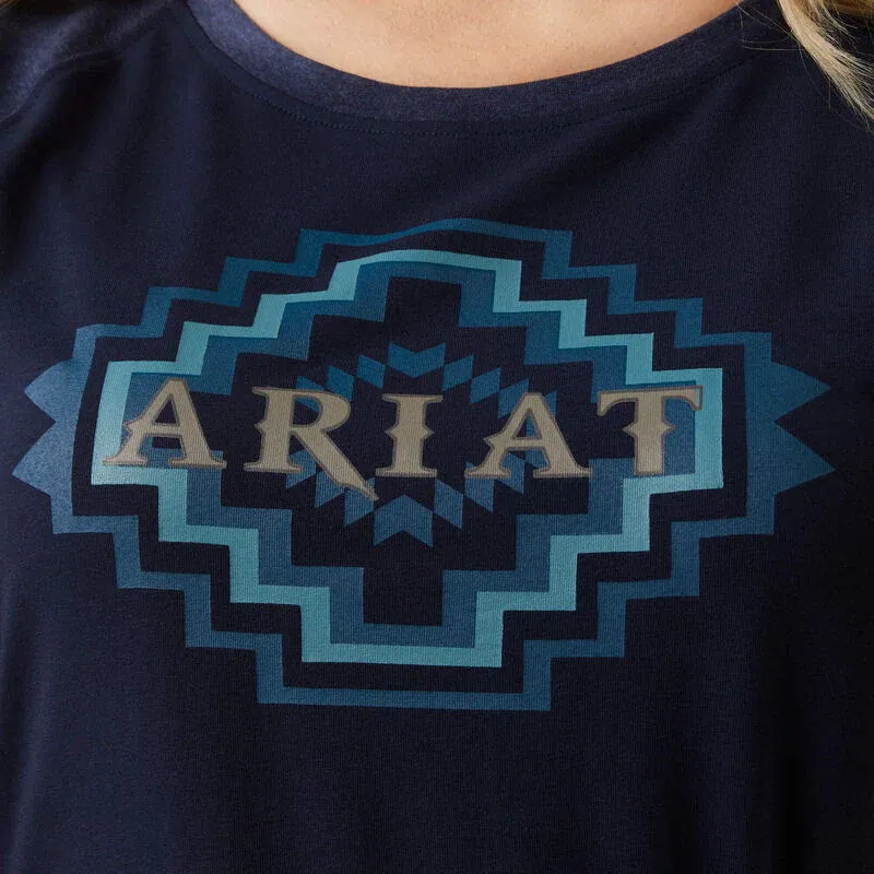 Ariat Women's Tuscon Baseball Long Sleeve Tee - Navy